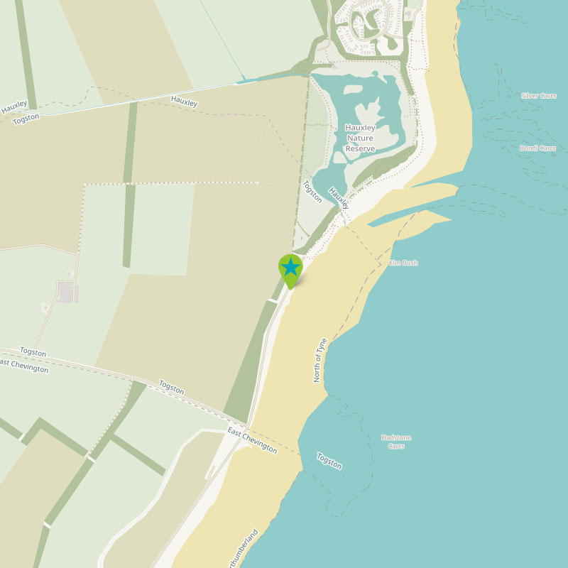 Druridge Bay on the map