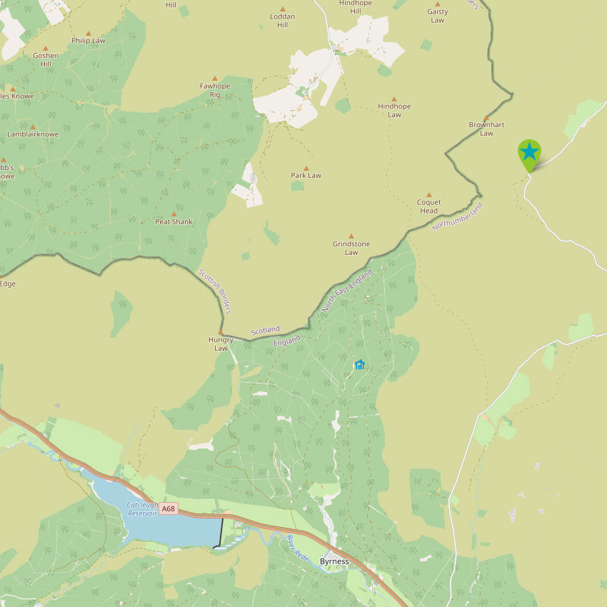 Upper Coquetdale - control map 2