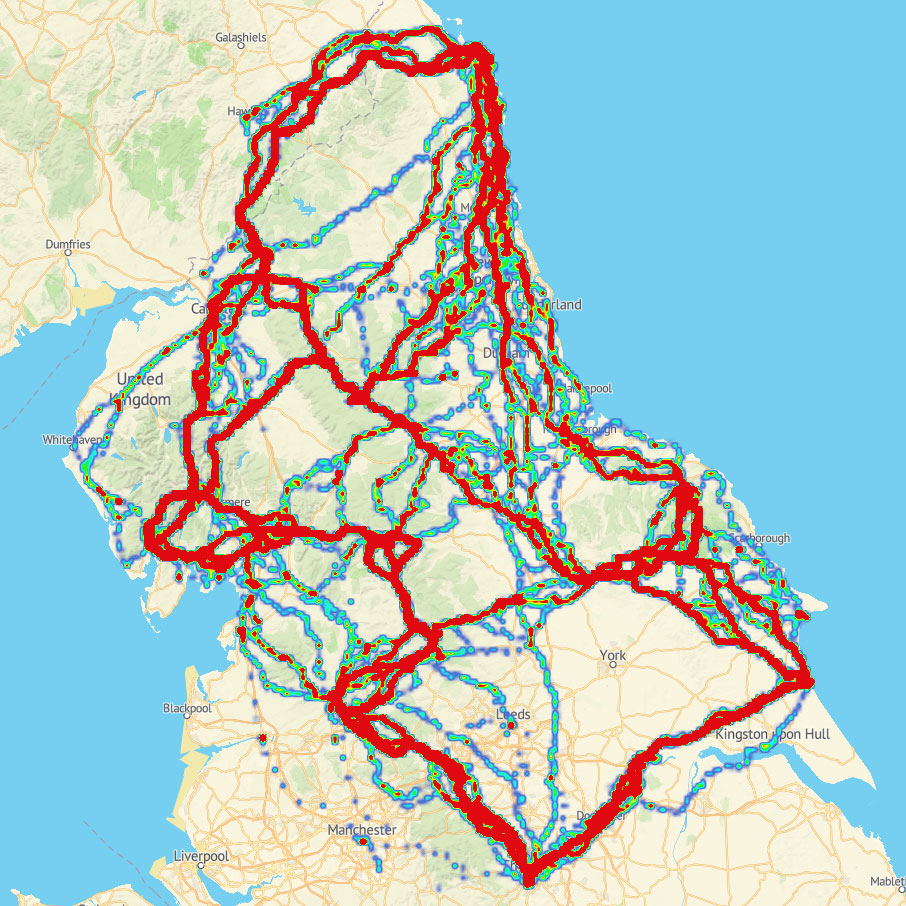 APN22 route heatmap
